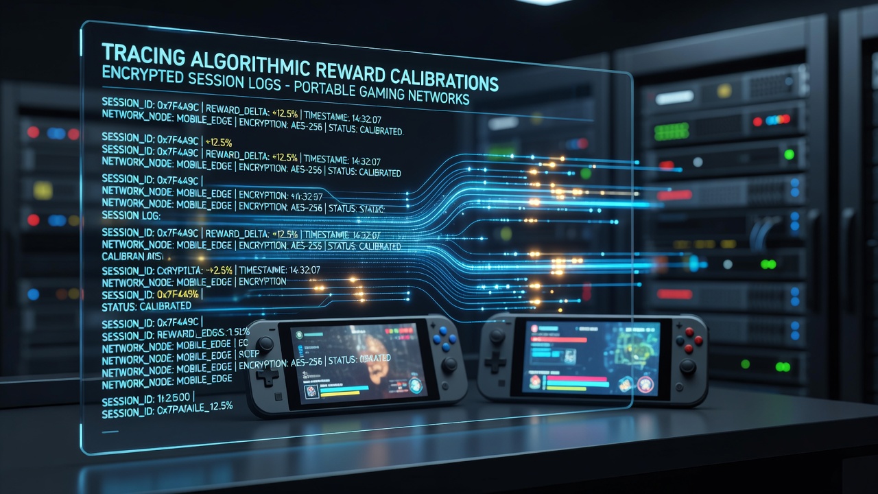 Encrypted data streams flowing through portable gaming network architecture